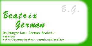 beatrix german business card